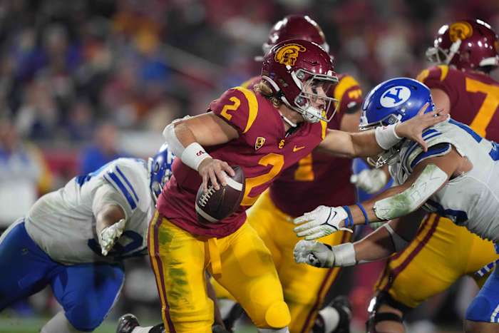 Jaxson Dart facing another school that competed for his attention in high school: BYU.